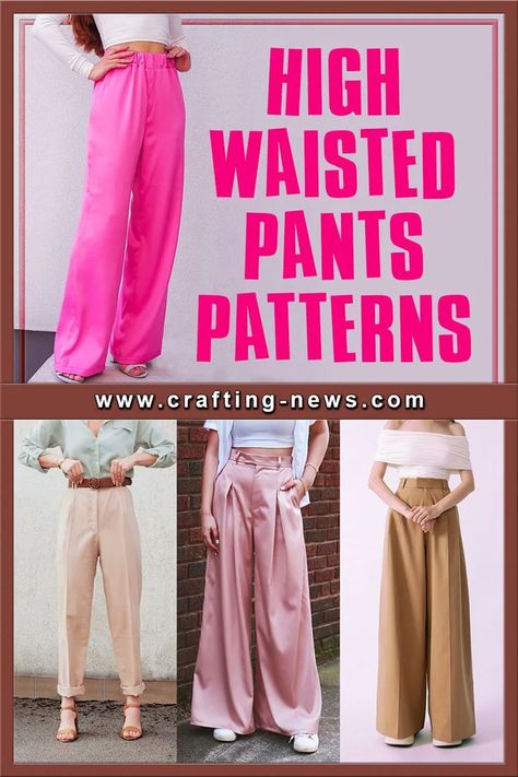 There are so many styles of pants. Some are more flattering than others. If you are looking for a pair of pants that are flattering on all body types, check out the high waisted pants patterns below.

High waisted pants were first developed in the 40s for women farmers and factory workers. In the 50s, they became a fashion statement. They were a huge hit again in the 80s, but went out of style in the 90s. Flowing Pants Pattern, Women's Pants Pattern, High Waisted Trousers Pattern, Wide Leg Trouser Pattern Free, Easy Sew Pants Women, Linen Trousers Pattern Free, Sewing Patterns Pants Women, Sew High Waisted Pants, Wide Leg Pants Pattern Drafting