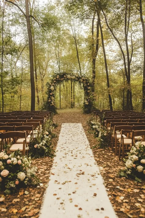 30+ Gorgeous Wildflower Wedding Themes for a Picture-Perfect Day Moody Forest Wedding Ceremony Decor, Forest Wedding Arch, Cottagecore Wedding Aesthetic, Enchanted Decor, Forest Wedding Ceremony, Forest Wedding Ideas, Wildflower Wedding Theme, Forest Weddings, Cottagecore Wedding