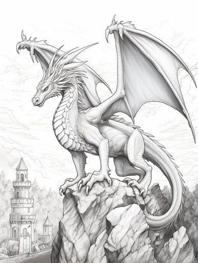 Unlock a world of color with dragon coloring pages! Designed for educational and home use, these pages offer a fun way for children to develop artistic skills. Teachers and parents can guide little artists through exciting themes. Each dragon coloring pages is a gateway to creativity and early learning. Realistic Dragon Drawing, Cool Dragon Drawings, Dragon Pics, Mythical Creatures Drawings, Easy Dragon Drawings, Dragon Coloring Pages, Realistic Dragon, Dragon Drawings, Dragon Coloring