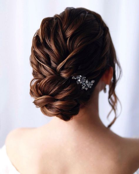 updo hairstyles for wedding, updo hairstyles medium length, updo hairstyles 2022, updo hairstyles long hair, updo hairstyles short hair, wedding hairstyles Bridesmaid Hair Updo Dark Hair, Brunette Half Up Half Down Wedding Hair, Brown Hair Updo Wedding Bridesmaid, Bridesmaid Hairstyles Dark Hair Updo, Brunette Updo Wedding, Bridesmaid Hair Dark Brown Updo, Bridal Updo Dark Brown Hair, Hair Bun Design, Side Ponytail Hairstyles