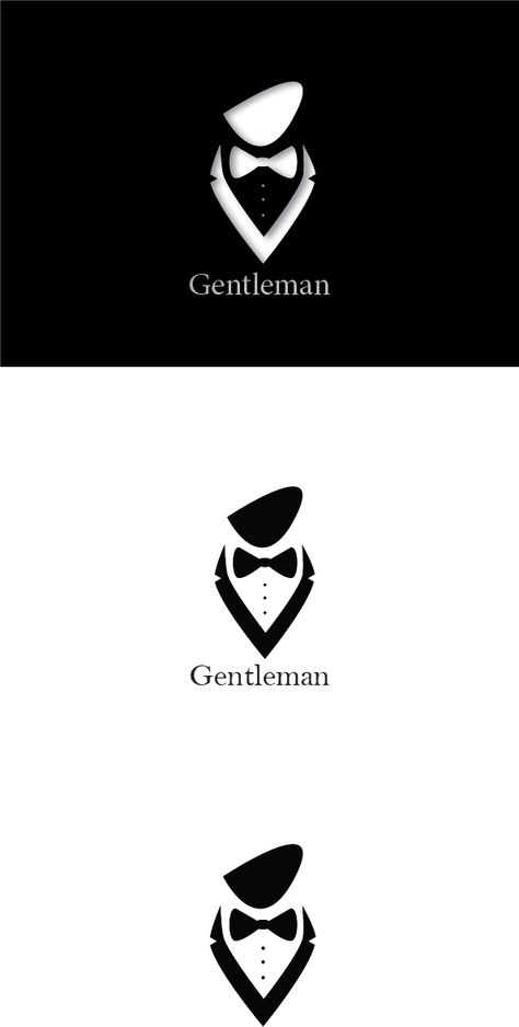 Simple gentleman Logo Font Design, Barber Logo, Logo Graphic Design, Logo Font, Logotype Design, Man Logo, Fashion Logo Design, Black And White Color, Clothing Logo