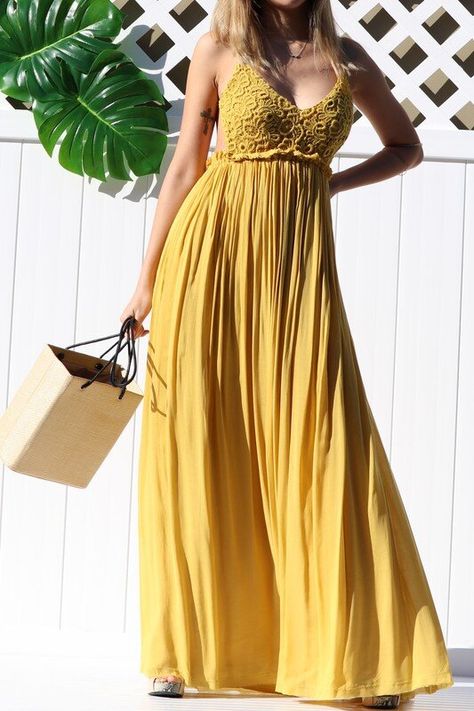 Yellow party dresses