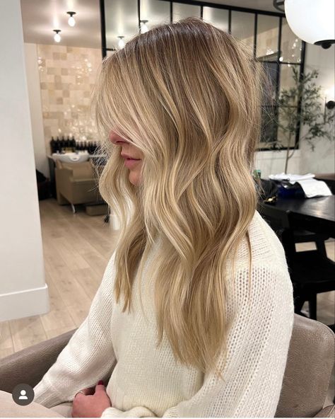 Summer Hair Dirty Blonde, Teasy Lights Blonde With Money Piece, Blonde Balayage Natural Roots, Blonde Hair Lived In, Little Blonde Highlights, Blonde Highlights Warm, Blonde With Depth, Natural Makeup Blonde Hair, Partial Blonde Balayage