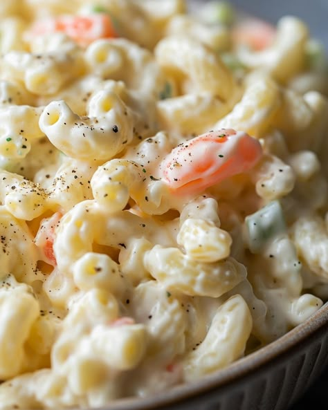 Growing up, my family owned a deli, and this was always a crowd favorite! Mac Salad Recipe, Classic Macaroni Salad, Best Macaroni Salad, Mac Salad, Macaroni Salad Recipe, Cold Pasta, Cold Salad, Best Salad Recipes, Elbow Macaroni