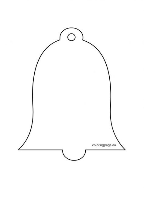 Christmas Bell Craft Template Christmas Bell Craft, Bell Template, Christmas Bells Craft, Diy Christmas Ornaments Rustic, Bell Craft, Christmas Tree Festival, Christmas Ornament Template, Gingerbread Christmas Decor, Ornament Template