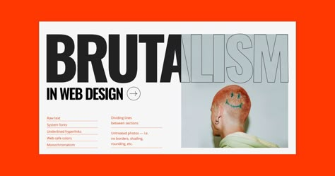 Brutalist Portfolio Website, Brutal Graphic Design, Brutalist Website Design, 2023 Web Design Trends, Colourful Web Design, Brutalist Logo Design, Brutalist Branding, Brutalist Web Design, Digital Portfolio Design