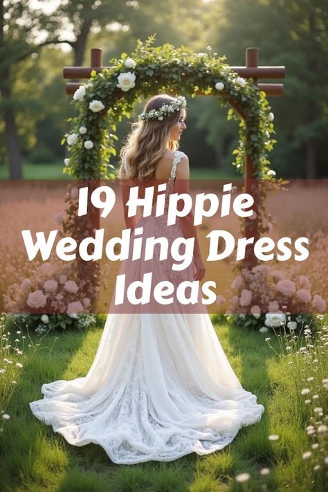 Did you know that the wedding dress hippie style is making a major comeback? Discover all about bohemian bridal looks, free-spirited designs, and effortless elegance. Explore our gallery of 19 stunning photos that showcase flowing skirts, lace details, and vintage vibes. Dive into the world of unique wedding fashion and find your dream dress that perfectly blends romance and individuality. Non Typical Wedding Dress, Untraditional Wedding Dress Boho, Vintage Fairy Wedding Dress, Boho Garden Wedding Dress, Plus Size Boho Wedding Dresses, African Inspired Wedding Dress, Indigenous Wedding Dress, 70s Wedding Dress Vintage Hippie, Floral Boho Wedding Dress