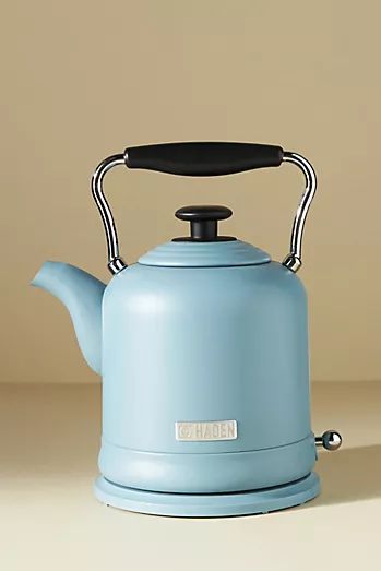 Kitchen Appliances | Anthropologie Kettle Aesthetic, Quintessentially British, Blue Drawings, Sky Fit, Anthropologie Home, Water Kettle, Spring Table, Dream Spaces, Tea Kettle