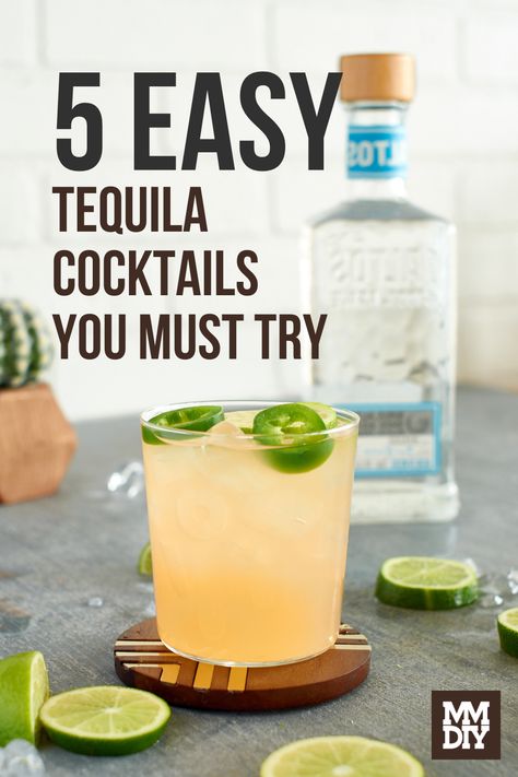 Easy Tequila Cocktails, Tequila Cocktails Easy, Best Tequila Drinks, Tequila Drinks Easy, Drinks Alcohol Recipes Easy, Tequila Mixed Drinks, Tequila Drinks Recipes, Cocktail Recipes Tequila, Tequila Recipe