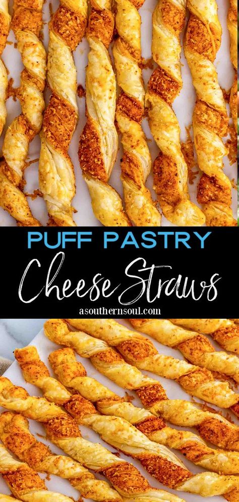 Cheese Straws With Puff Pastry, Cheese Puff Appetizers, Puff Pastry Sticks Cheese Twists, Puff Pastry Bread Twists, Cheese Pastry Twists, Puff Pastry Straws, Puff Pastry Pretzels, Cheese Straws Recipe Easy, Cheese Twists Puff Pastry