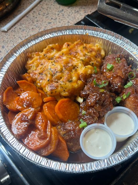 Sunday Recipe Ideas
Baked Mac N Cheese, Honey Jerk Wings & Candied Yams 
#soulfood #recipe #wings Birria Mac And Cheese, Mac N Cheese Aesthetic, Soulfood Sunday Dinner Ideas, Soul Food Sunday, Taco Mac, Food Dump, Candied Yams, Soul Food Dinner, Baked Mac N Cheese