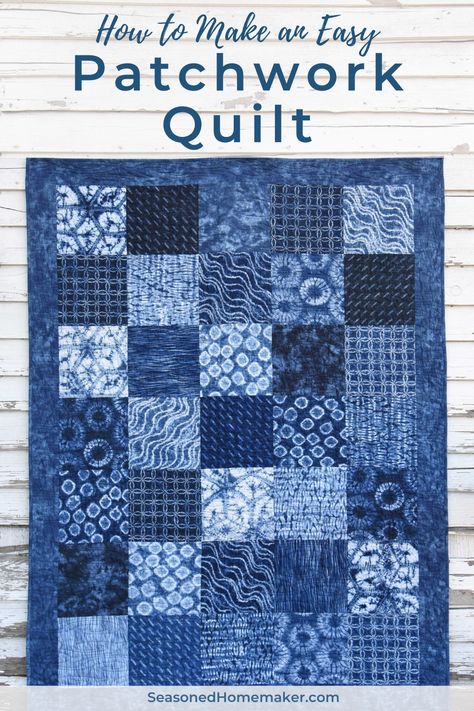 How To Make A Bedspread, Quick And Easy Lap Quilts Free Pattern, Blue Quilt Patterns Free, Patchwork Quilt For Beginners, Big Square Quilt Pattern, Quilting Squares For Beginners, Donation Quilt Patterns, Lap Quilts For Beginners Free Patterns, Square Quilt Patterns Easy Free