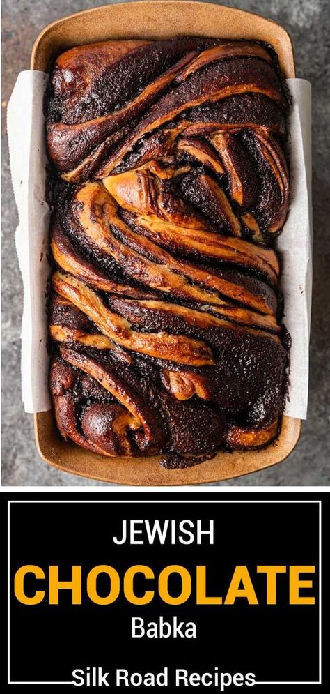 This chocolate babka recipe makes a traditional Jewish dessert bread. The dough is braided, baked, and absolutely bursting with chocolate! Jewish Chocolate Babka, Chocolate Challah Bread, Jewish Baking Recipes, Shabbat Dessert Recipes, Chocolate Braided Bread, Ukrainian Bread Recipes, International Baking Recipes, Jewish Bread Recipes, Jewish Deserts