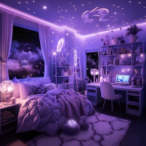 Purple Bedroom Decor, Purple Room Decor, Dream Bedroom Inspiration, Purple Bedrooms, Purple Bedroom, Purple Rooms, Cute Bedroom Ideas, Room Redesign, Cozy Room Decor