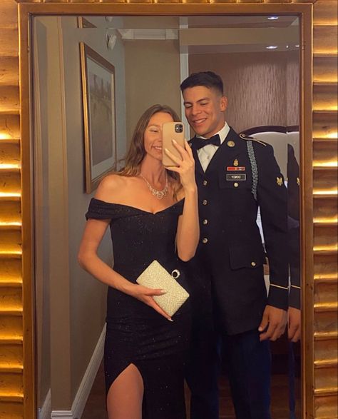 #coupleportrait #couplegoals❤️❤️ #military #militarystyle #dress #formal Military Ball Aesthetic, Military Ball Dresses Army, Army Ball Gowns, Military Ball Dresses Jrotc High School, Marine Ball Dresses, Glitter Long Dress, Military Boyfriend, White Tie Event, Military Ball Gowns