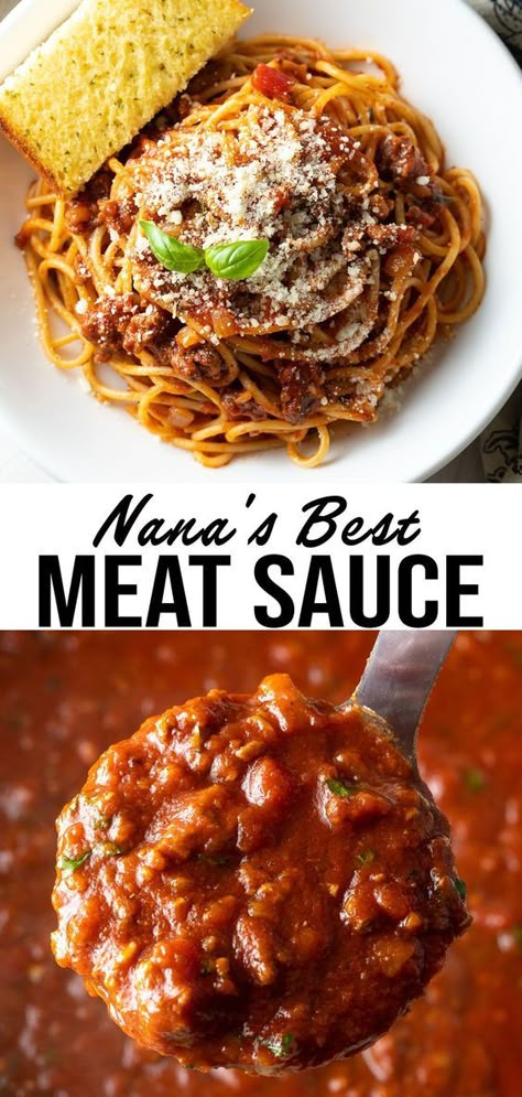 Spaghetti Sauce With Bell Peppers, Best Easy Spaghetti Recipe, Speggetti Sauce Recipe Homemade, Homemade Spaghetti Sauce With Sausage, Spagetti Sauce Home Made, Speggetti Sauce Recipe, Meat Sauce Recipe Italian, Italian Spaghetti Recipes, Chunky Spaghetti Sauce