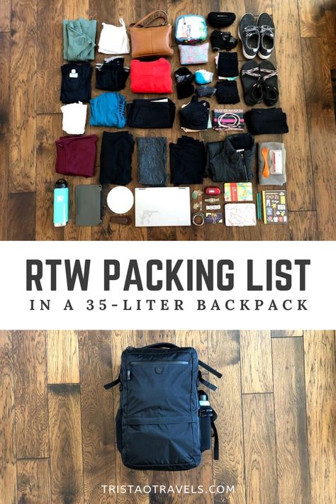 Traveling With A Backpack, Carry On Backpack Packing, Pack In A Carryon, Around The World Packing List, Packing List Backpacking, Travel With Backpack Only, Backpacking Around The World, One Bag Travel Women, Packing A Backpack For Travel