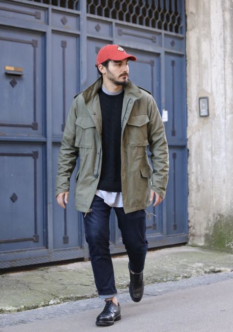 Olive Field Jacket Outfit Men, Army Look Fashion Men, Field Coat Outfit, M 65 Field Jacket Men Outfit, Army Jacket Outfit Men, Field Jacket Outfit Men, Military Jacket Outfit Men, M 65 Field Jacket Men, M65 Field Jacket Outfit