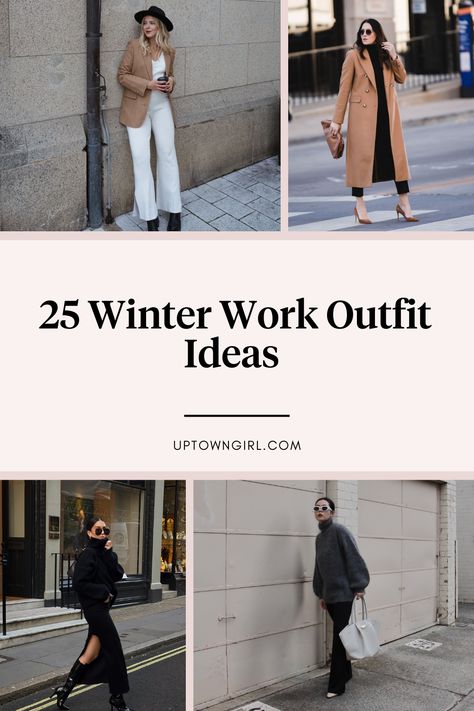 Winter 2023 Office Fashion Trends Women, Winter Work Outfit 2023, Business Professional Rainy Day Outfit, First Day Of Work Outfit Winter, Cold Weather Office Outfits Winter, Business Meeting Outfit Winter, Cold Weather Corporate Outfits, Work Outfits For Cold Weather, Office Outfit Women Winter