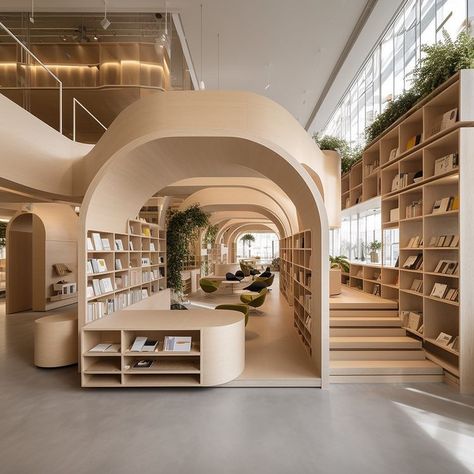 Focus Areas . Choose your favorite! . . . . . . . . #architecture #book #booklover #bookstagram #bookworm #library #futuristic… | Instagram Cafe Design Architecture, Decorating Office, Public Library Design, Place Aesthetic, Bookstore Design, Library Cafe, Bibliotheque Design, In Home Office, Library Architecture