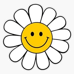 Daisy Smiley Face, Smiley Face Sticker, Gucci Makeup, Wall Window, Face Stickers, Happy Face, Sticker Vinyl, Bumper Sticker, Smiley Face