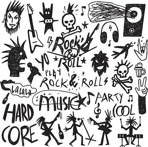 Punk Illustrations, Royalty-Free Vector Graphics & Clip Art Punk Drawing Ideas, Punk Drawing, Punk Pins, Arte Punk, Punk Art, Rock Music, Vector Graphics, Punk Rock, Drawing Ideas