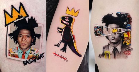 35 Beautiful Basquiat Tattoos Jean Michel Basquiat Tattoo Ideas, Basquiat Tattoo, African Tattoo, Artists And Models, Jean Michel Basquiat, Jean Michel, Tattoo Images, New Tattoos, Art World