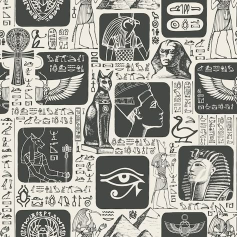 Vector seamless pattern on the ancient e... | Premium Vector #Freepik #vector #ankh #horus #egyptian-pharaoh #ancient-egyptian Egypt Background, Egyptian Art Drawing, Pharaonic Art, Egyptian Design Pattern, Ancient Egypt Aesthetic, Egyptian Poster, Egyptian Aesthetic, Egypt Design, Egyptian Pattern