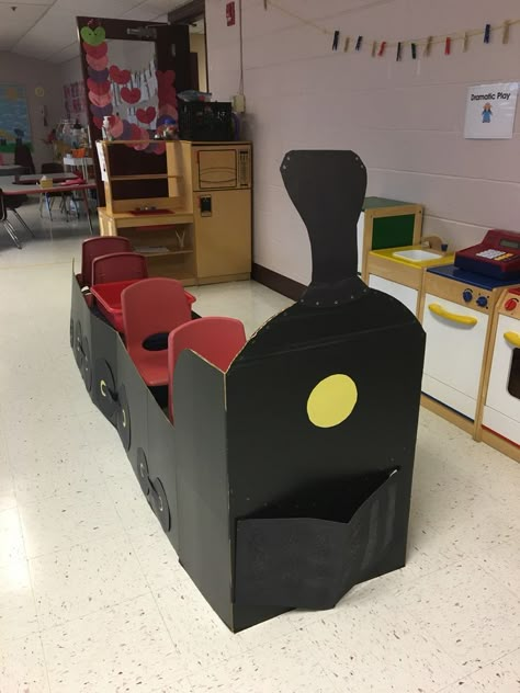 Train Vbs, Trains Preschool, Cardboard Train, Rocky Railway Vbs, Diy Train, Polar Express Theme, Polar Express Christmas Party, Transportation Preschool Activities, Transportation Theme Preschool