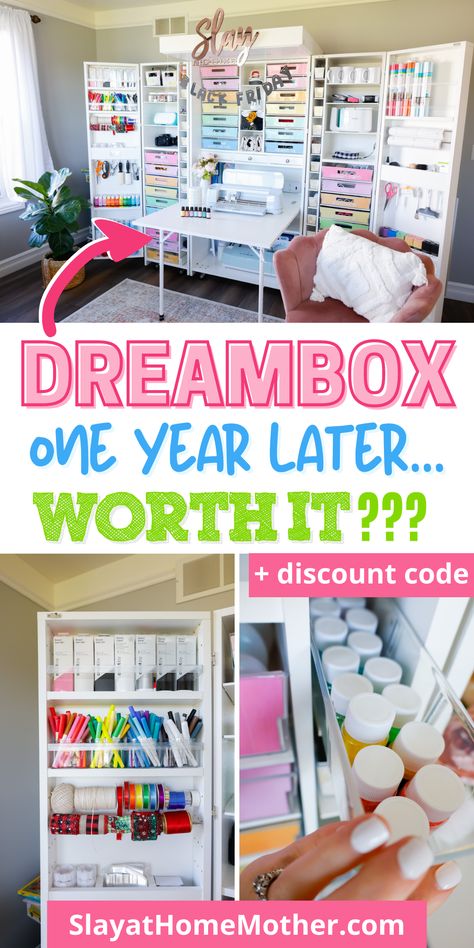 Dreambox Craft Room, Craft Storage Small Space Diy, Crafting Cabinet Organization, Cricut Maker Storage Ideas, Apartment Craft Storage, Craft Room In Living Room, Craft Storage In Bedroom, Craft Room Organization Storage Cabinets, Craft Room Cabinets Organization