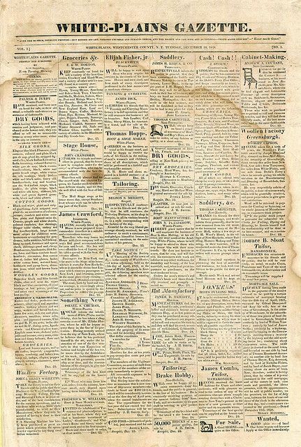 vintage newspaper with marks and stains (white-plains gazette) use in kitchen under potato peels, fish, etc Bullet Journal Vintage, Stary Papier, Kunstjournal Inspiration, Recipe Paper, طابع بريدي, Etiquette Vintage, Papel Vintage, Vintage Newspaper, Watercolor Card