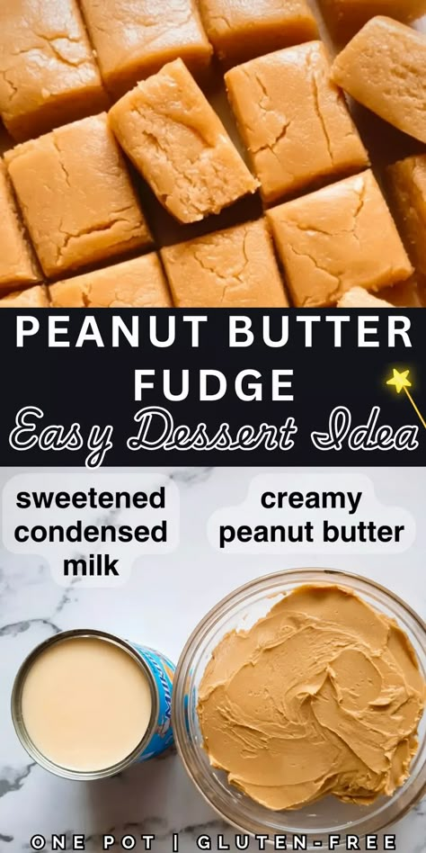 Easiest Peanut Butter Fudge Ever, All Recipes Peanut Butter Fudge, Peanut Butter Fudge Creamy, Sweetened Condensed Milk Fudge Microwave, Peanutbutter Fudge 2 Ingredient, Easy Desserts When You Have Nothing, Peanut Butter Fudge With Sweeten Condensed Milk, Sweetened Condensed Milk Recipes Fudge, Quick Fudge Condensed Milk