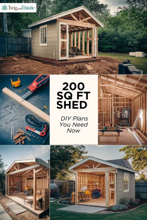 200 Sq Ft Shed Roofing Shed Design, 200 Sq Ft Shed Plans, 200 Sq Ft Shed, 10 X 20 Shed Plans, 20x10 Shed Plans, Diy Shed Plans 10x12, 12x16 Shed, Shed Designs, 12x16 Shed Plans