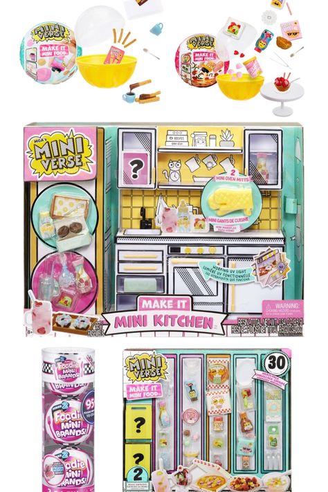 Make It Mini Kitchen MGA's … curated on LTK Mini Verse Kitchen, Mini Food Toys, Food Mini Brands, Mini Foods Toys, Foodie Mini Brands, Mini Brands Toys Diy, Mini Verse, Hello Kitty Room Decor, Kids Toy Shop