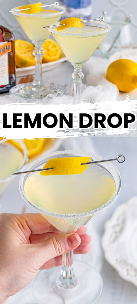 Holiday Adult Drinks, Lemondrop Martini, Lemon Drop Drink, Vacation Cocktails, Lake Drinks, Lemon Drop Recipe, Lemon Drop Shots, Lemon Martini, Girls Night Drinks