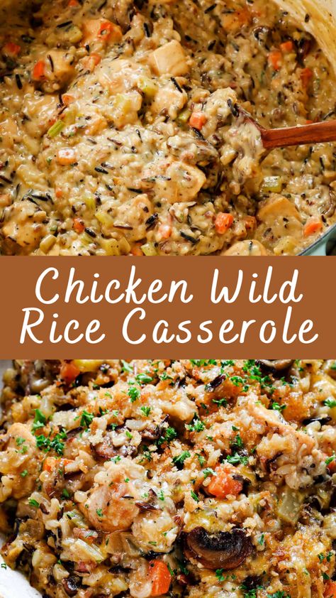 Chicken Wild Rice Casserole Recipe | Cheff Recipes Creamy Chicken And Wild Rice Casserole, Rice A Roni And Chicken Recipes, Uncle Ben’s Wild Rice Chicken Casserole, Recipes With Wild Rice Healthy, Uncle Bens Wild Rice Recipes Chicken, Gluten Free Chicken Rice Casserole, Turkey And Rice Casserole Recipes, Cozy Casseroles Comfort Foods, Ground Beef Wild Rice Casserole