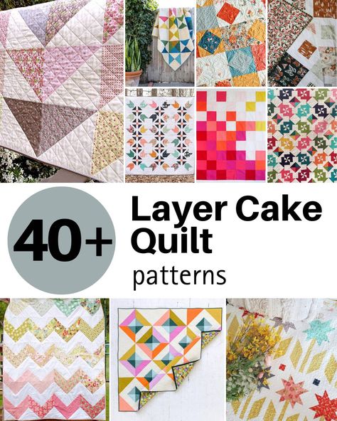 Layer cake quilts are some of the most artistic and enjoyable projects you can hop on! With the right guide and array of layer cake quilt patterns, this hobby allows you to expand your creative Quilts Made With Layer Cakes Free Patterns, 4 Patch Slice Quilt Pattern, Scattered Quilt Pattern Free, Layer Cake Fabric Projects, Quilt Shop Hop Ideas, Later Cake Quilt, Quilt Pattern Using Layer Cake, Quilt Patterns Layer Cake, Quilts With Layer Cakes