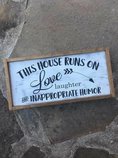 Black Writing, Diy Wood Signs, Home Decor Signs, Cricut Projects Vinyl, Diy Signs, Dark Walnut, Sign Quotes, Painted Wood, Decor Project