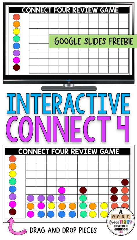 Engaging way to review math or any other subject. Connect 4 game template for Google Slides Connect Four Game, Math Games Grade 4, Math Connect Four, Connect Four Math Game, Middle School Math Games, Math Review Games, Connect Four Review Game, Connect 4 Classroom Game, Connect 4 Review Game