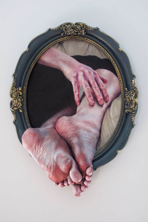 Three-Dimensional Surrealist Artworks by Tanya Gomelskaya | Daily design inspiration for creatives | Inspiration Grid Arte Dark, Feet Drawing, Oil Paint On Wood, Art Studio Room, Drawing Anatomy, Paint On Wood, Arte Van Gogh, Academic Art, Abstract Canvas Wall Art