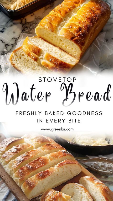 Fill your home with the aroma of freshly baked bread with our stovetop water bread recipe – it's the perfect way to warm up your kitchen and your soul! 🏠🥯 #FreshlyBaked #HomeBaking #WarmKitchen #ComfortFood #BreadAroma Emmer Bread Recipe, Quick Breakfast Bread Recipes, Water Bread Recipe Easy, How To Bake Without An Oven, Hot Water Bread Recipe, Homebread Bread, Hoagie Bread Recipe, No Oven Stovetop Bread, Baking Soda Bread Recipe