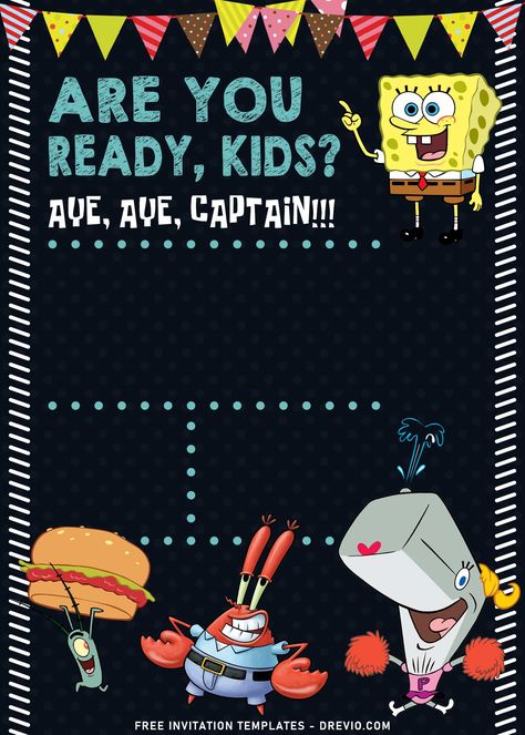 Spongebob Party Invite Template, Spongebob Birthday Template, Spongebob Invitations Birthdays, Spongebob Birthday Invitations Free Printable, Sponge Bob Invitations, Spongebob Birthday Invitation Template, Spongebob Birthday Party Invitations, Spongebob Party Invitations, Spongebob Invitation Template