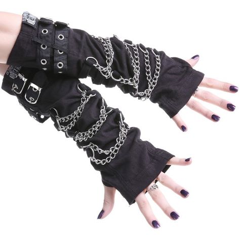 Gloves with Chains ($9.68) ❤ liked on Polyvore featuring accessories, gloves, steampunk gloves, gothic gloves, punk gloves, chain gloves and goth gloves Gloves Steampunk, Emo Mode, Punk Gloves, Goth Gloves, Gothic Gloves, Steampunk Gloves, Punk Accessories, Alt Outfits, Rock Punk