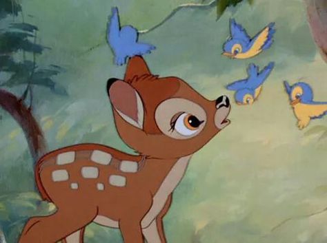 Bambi " bird " !!!! Disney Mignon, Bambi Disney, Animation Disney, Vintage Cartoons, Film Disney, 90s Cartoons, Disney Animals, Art Disney, Old Disney