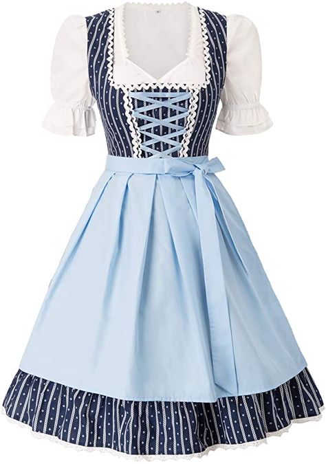 German Outfits Women, German Traditional Clothing, Traditional German Clothing, German Dirndl Dress, German Traditional Dress, Bavarian Costume, German Dress Dirndl, German Costume, Ceremonial Clothing