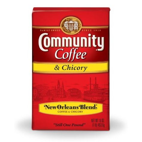 Community Coffee Ground Coffee, New Orleans Blend with Chicory..oooh wheeee! Coffee Brands, Community Coffee, Louisiana History, Chicory Coffee, Louisiana Cajun, Arabica Coffee Beans, Coffee Benefits, House Blend, Premium Coffee