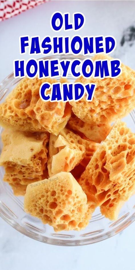 Hot Air Candy Recipe, Homemade Honey Candy, Honeycomb Toffee Recipe, Candy Made From Honey, Diy Honeycomb Candy, $300 Candy Recipe, Honeycomb Candy Recipe Homemade, Old Fashioned Soft Carmels, Angel Food Candy Recipes