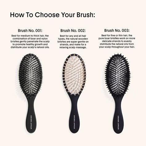 The Brush No. 001 - Crown Affair | Sephora Crown Affair Hair, Wet Brush Aesthetic, Crown Affair Brush, Types Of Hair Brushes, Crown Affair, Boar Bristle Brush, Wooden Brush, Natural Hair Oils, Detangling Brush