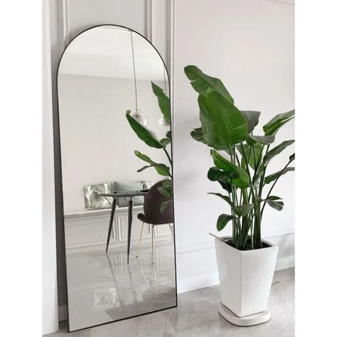 SHIPS OUT JUNE 7TH. Free Shipping USA & Canada 100% Secure Checkout Easy Returns Perfect for scoping out your outfit, full-length mirrors are ideal for helping you preen and primp while also making your space look larger. This full-length mirror is an eye-catching addition to any modern suite. Rectangular in design Mirror Esthetics, Bungalow Palm, Oakland Apartment, Arched Floor Mirror, Full Length Floor Mirror, Luxury Mirrors, French Mirror, Arched Mirror, Cool Mirrors