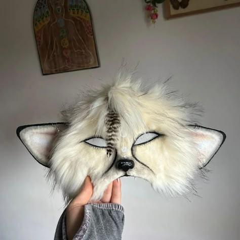 Deer Therian Mask, Kemonomimi Cosplay, Fantasy Mask, Cat Mask Diy, Deer Mask, Felt Animal Masks, Forest Dweller, Therian Mask Ideas, Therian Gear